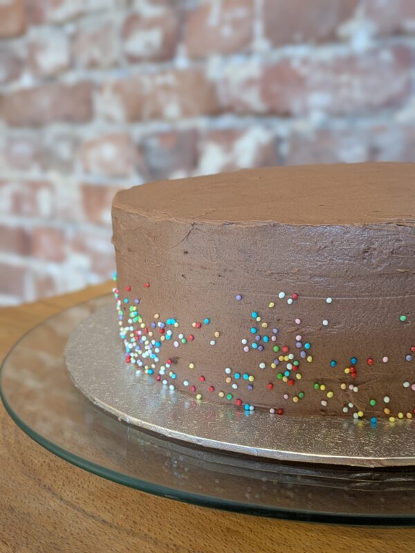 Chocolate mousse cake with funfetti